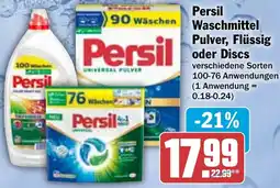 HIT Persil Waschmittel Pulver, Flüssig oder Discs Angebot
