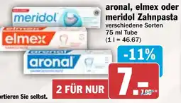 HIT aronal, elmex oder meridol Zahnpasta Angebot