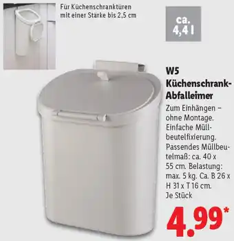 Lidl W5 Küchenschrank Abfalleimer Angebot