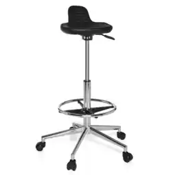 Netto Marken-Discount hjh OFFICE Drehhocker TOP WORK 03 Kunstleder ohne Armlehnen Angebot