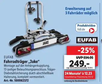 Lidl EUFAB Fahrradträger "Jake" Angebot