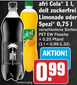 HIT afri Cola, deit zuckerfrei Limonade oder Spezi Angebot