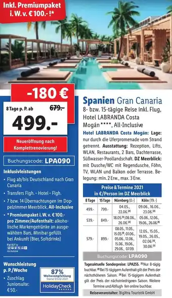 Lidl Spanien Gran Canaria Angebot