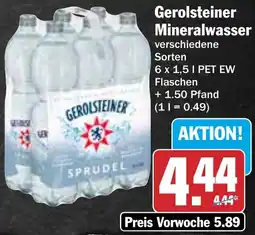 HIT Gerolsteiner Mineralwasser Angebot