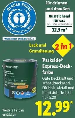 Lidl Parkside Express-Deckfarbe Angebot