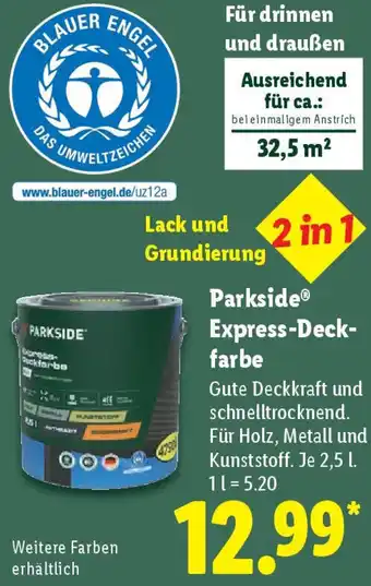 Lidl Parkside Express-Deckfarbe Angebot