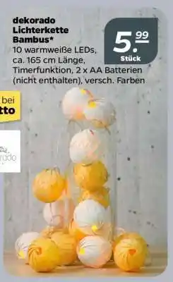 NETTO dekorado Lichterkette Bambus Angebot