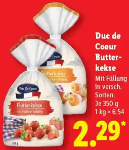 Lidl Duc de Coeur Butterkekse Angebot
