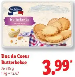 Lidl Duc de Coeur Butterkekse Angebot