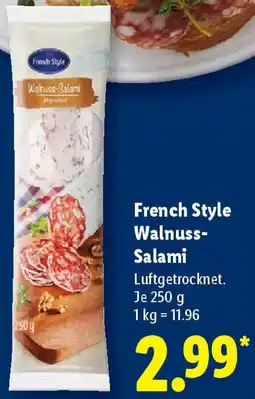 Lidl French Style Walnuss Salami Angebot