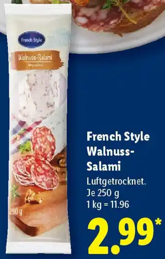 Lidl French Style Walnuss Salami Angebot
