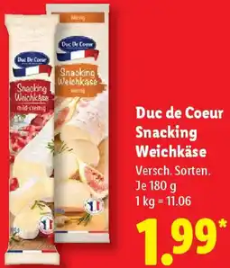 Lidl Duc de Coeur Snacking Weichkäse Angebot