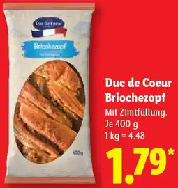 Lidl Duc de Coeur Briochezopf Angebot