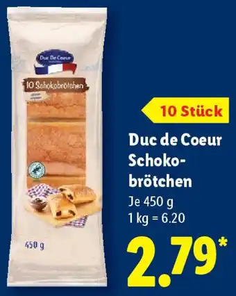Lidl Duc de Coeur Schokobrötchen Angebot