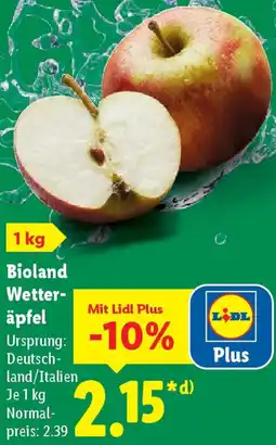 Lidl Bioland Wetteräpfel Angebot