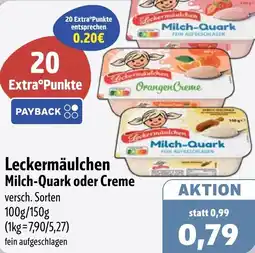 Aktiv Irma Leckermäulchen Milch-Quark oder Creme Angebot