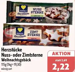 Aktiv Irma EDEKA Herzstücke Nuss- oder Zimtsterne Weihnachtsgebäck Angebot