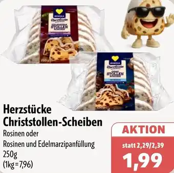 Aktiv Irma Edeka Herzstücke Christstollen-Scheiben Angebot