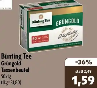 Aktiv Irma Bünting Tee Grüngold Tassenbeutel Angebot
