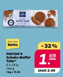 NETTO Finton's schoko waffel taler Angebot