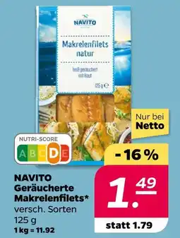 NETTO Navito geräucherte makrelenfilets natur Angebot