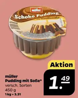 NETTO Müller pudding mit soße Angebot