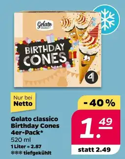 NETTO Gelato classico birthday cones Angebot
