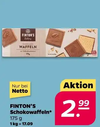 NETTO Finton's schokowaffeln Angebot