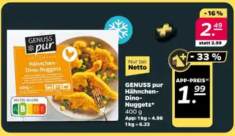 NETTO Genuss pur hähnchen-dino-nuggets Angebot