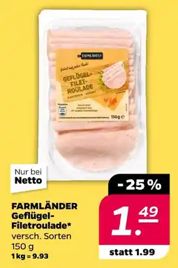 NETTO Farmländer geflügel-filetroulade Angebot