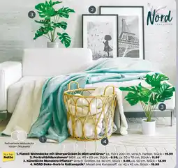 NETTO Nord flanell wohndecke mit sherparücken Angebot