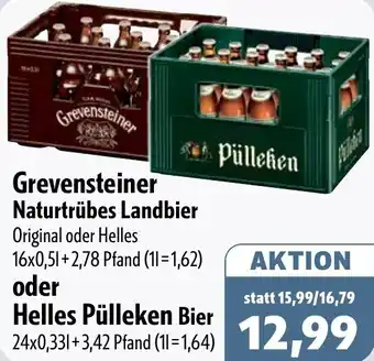 Aktiv Irma Grevensteiner Naturtrübes Landbier oder Helles Pülleken Bier Angebot