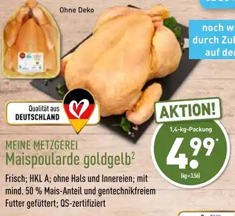 Aldi Nord Meine Metzgerei Maispoularde goldgelb 1,4kg Angebot