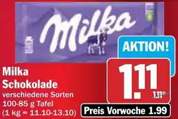 AEZ Milka Schokolade Angebot