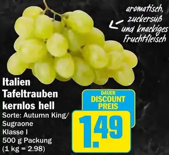 AEZ Italien Tafeltrauben kernlos hell Angebot