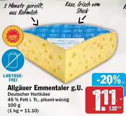 AEZ Allgäuer Emmentaler g.U. Angebot
