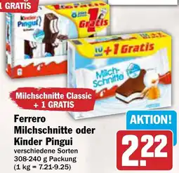 AEZ Ferrero Milchschnitte oder Kinder Pingui Angebot