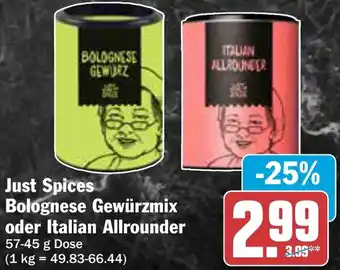 AEZ Just Spices Bolognese Gewürzmix oder Italian Allrounder Angebot