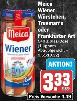 AEZ Meica Wiener Würstchen, Trueman's oder Frankfurter Art Angebot