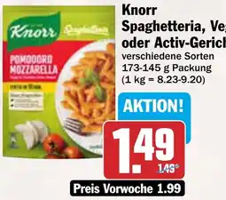 AEZ Knorr Spaghetteria, Veggie oder Activ-Gerichte Angebot
