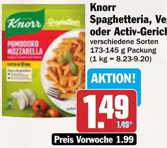 AEZ Knorr Spaghetteria, Veggie oder Activ-Gerichte Angebot