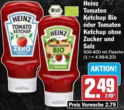 AEZ Heinz Tomaten Ketchup Bio oder Tomaten Ketchup ohne Zucker und Salz Angebot