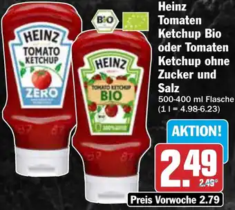 AEZ Heinz Tomaten Ketchup Bio oder Tomaten Ketchup ohne Zucker und Salz Angebot