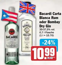 AEZ Bacardi Carta Blanca Rum oder Bombay Dry Gin Angebot