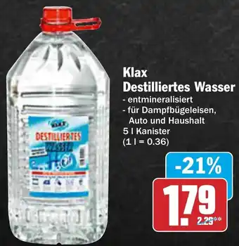 AEZ Klax Destilliertes Wasser Angebot