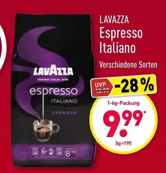 Aldi Nord Lavazza Espresso Italiano 1kg Angebot