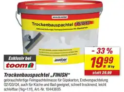 toom Baumarkt weber Trockenbauspachtel „,FINISH" Angebot
