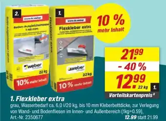 toom Baumarkt weber Flexkleber extra Angebot