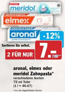 AEZ aronal, elmex oder meridol Zahnpasta Angebot