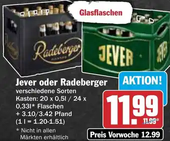 AEZ Jever oder Radeberger Angebot